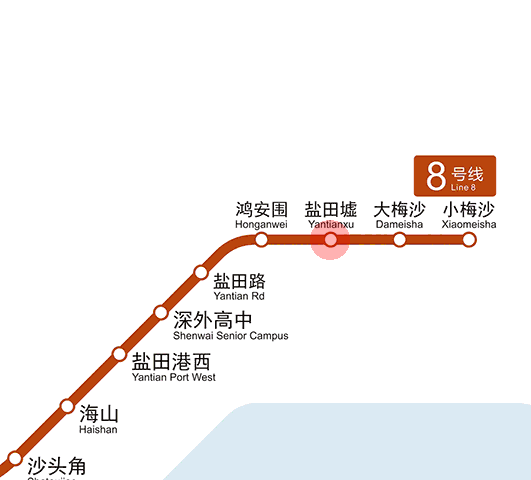 Yantianxu station map