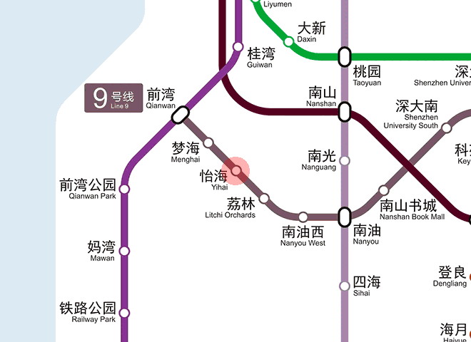 Yihai station map