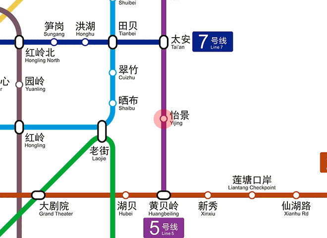 Yijing station map