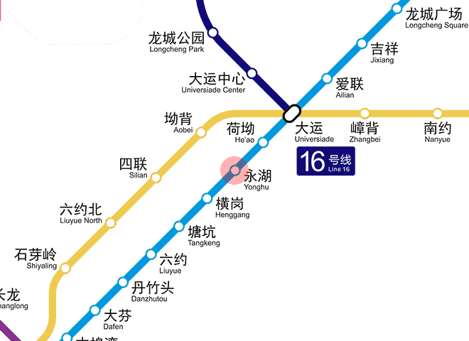 Yonghu station map