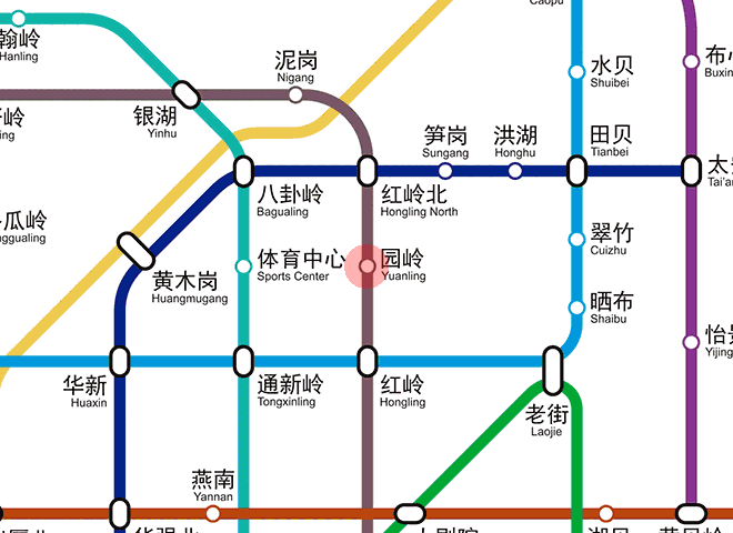 Yuanling station map