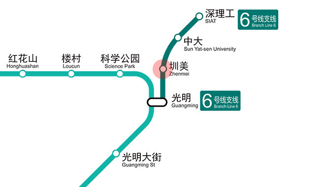 Zhenmei station map