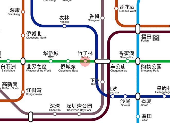 Zhuzilin station map