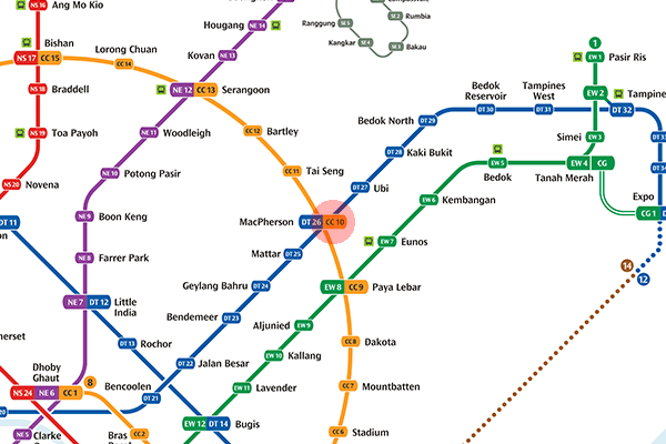 CC10 MacPherson station map