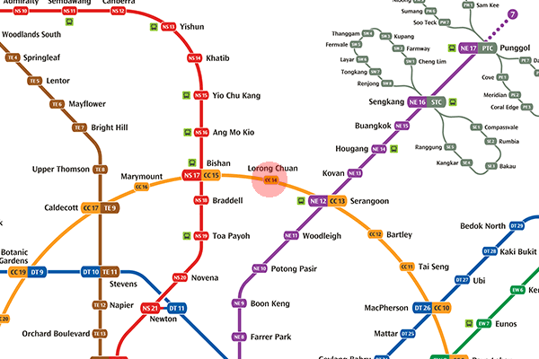 CC14 Lorong Chuan station map