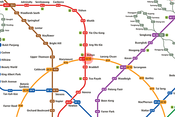 CC15 Bishan station map