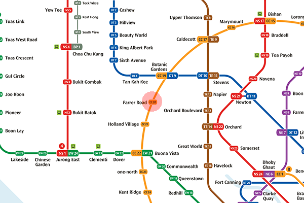 CC20 Farrer Road station map