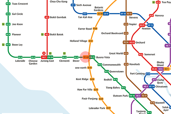CC22 Buona Vista station map
