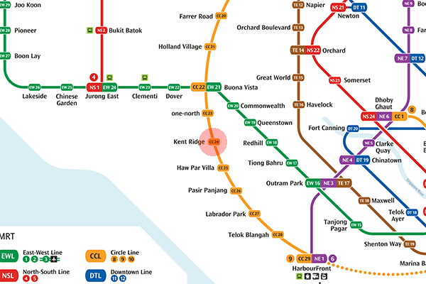 CC24 Kent Ridge station map