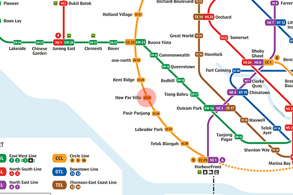 CC25 Haw Par Villa station map