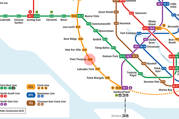 CC26 Pasir Panjang station map
