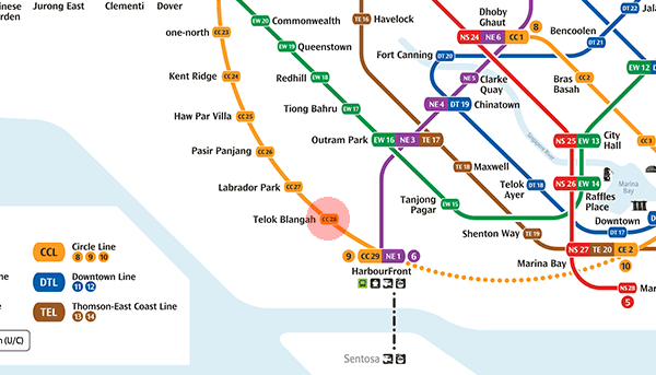 CC28 Telok Blangah station map