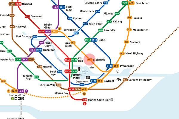 CC3 Esplanade station map