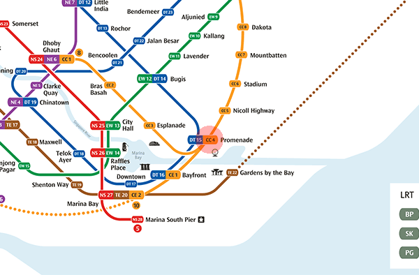 CC4 Promenade station map