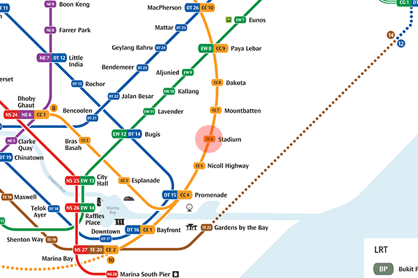 CC6 Stadium station map