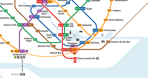 CE2 Marina Bay station map