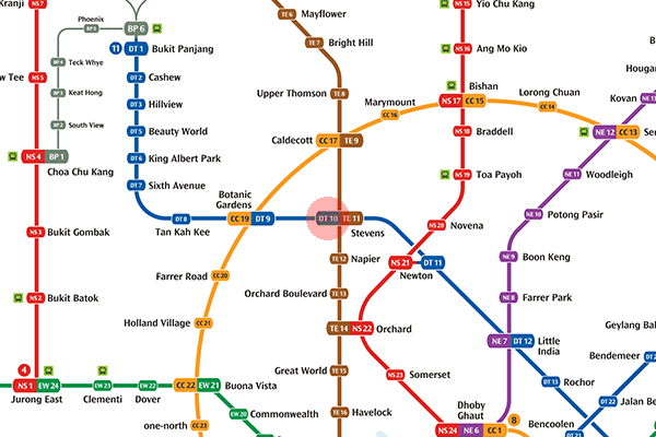 DT10 Stevens station map
