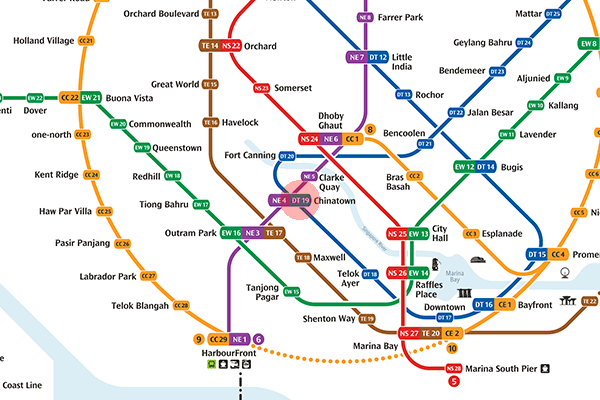 DT19 Chinatown station map