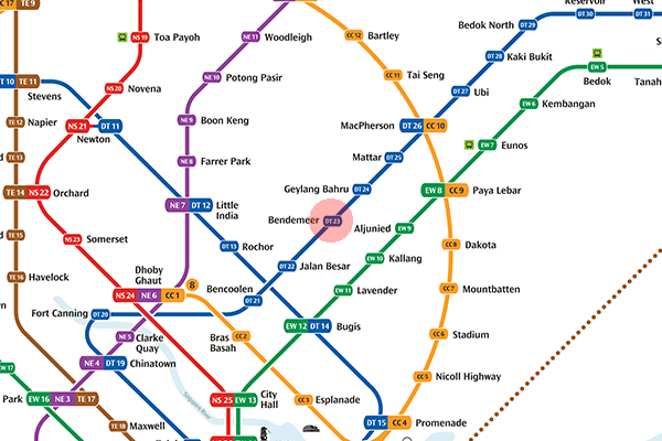 DT23 Bendemeer station map
