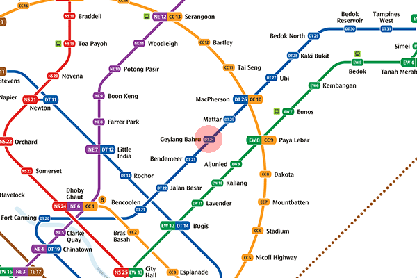 DT24 Geylang Bahru station map