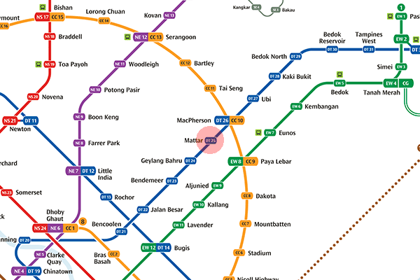 DT25 Mattar station map