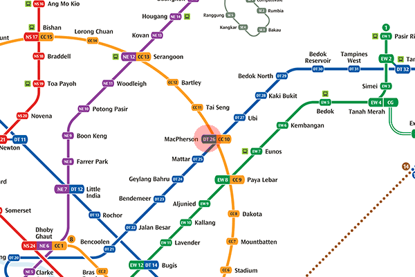 DT26 MacPherson station map