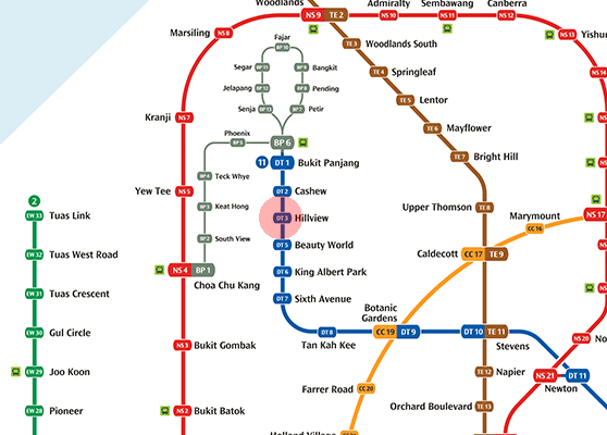 DT3 Hillview station map
