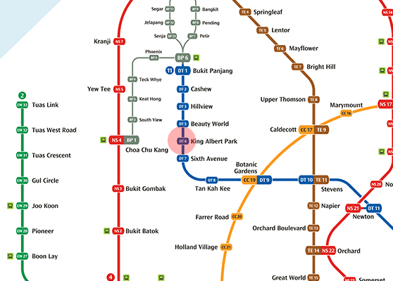DT6 King Albert Park station map