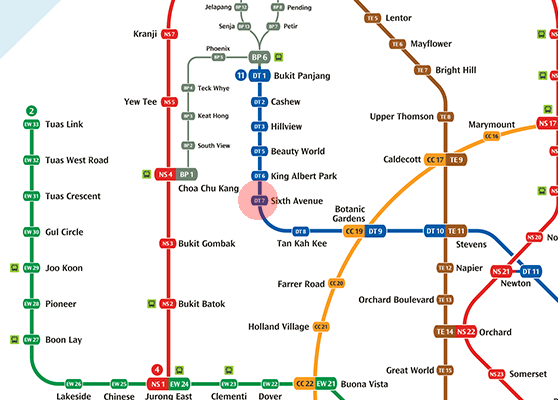 DT7 Sixth Avenue station map