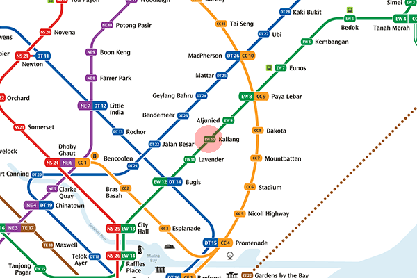 EW10 Kallang station map