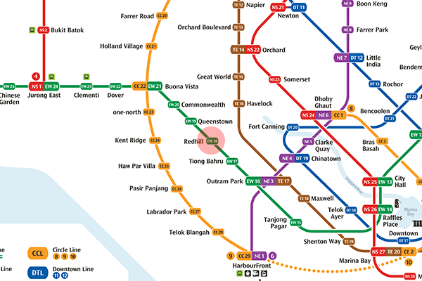 EW18 Redhill station map