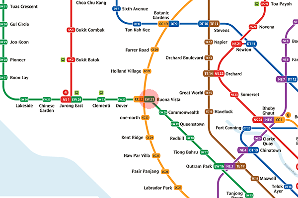 EW21 Buona Vista station map