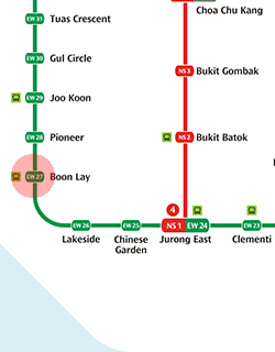 EW27 Boon Lay station map