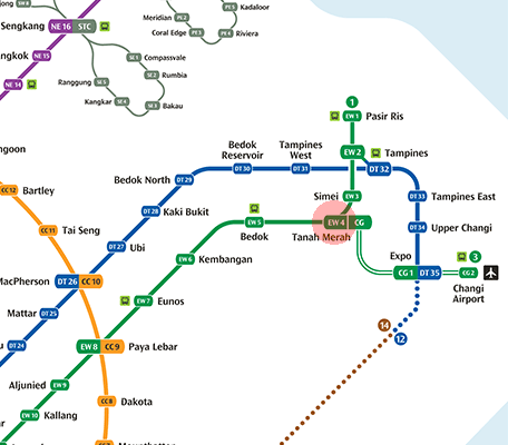 EW4 Tanah Merah station map