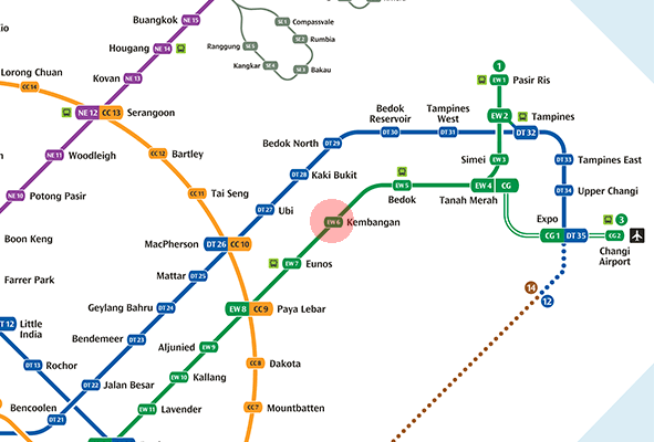 EW6 Kembangan station map