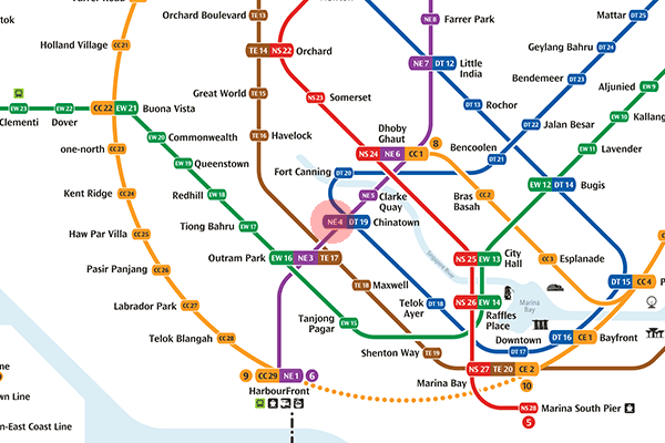 NE4 Chinatown station map