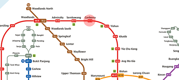 NS12 Canberra station map