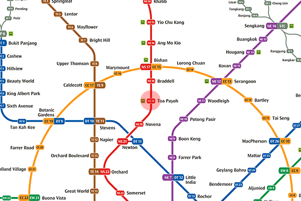 NS19 Toa Payoh station map