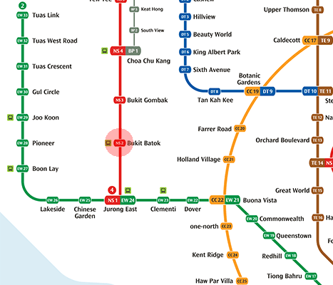 NS2 Bukit Batok station map