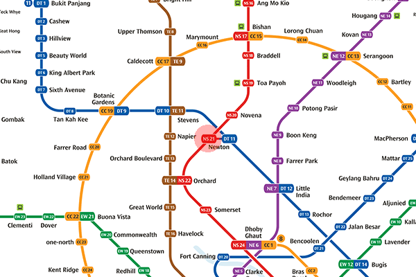 NS21 Newton station map