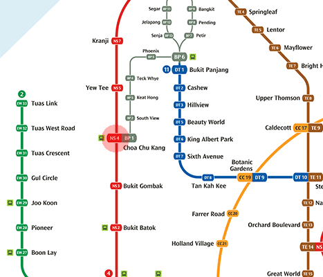 NS4 Choa Chu Kang station map