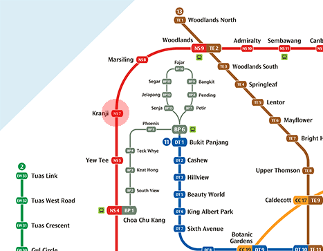NS7 Kranji station map