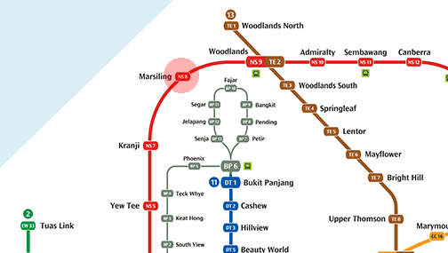 NS8 Marsiling station map