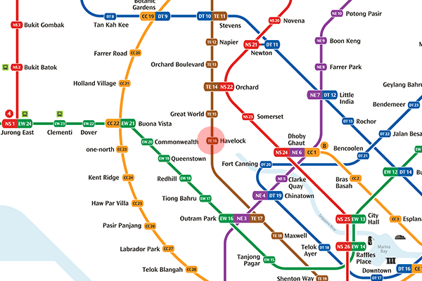 TE16 Havelock station map