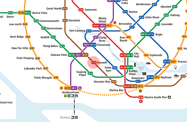 TE18 Maxwell station map