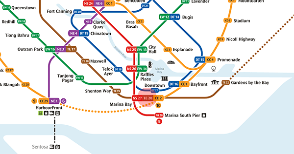 TE20 Marina Bay station map