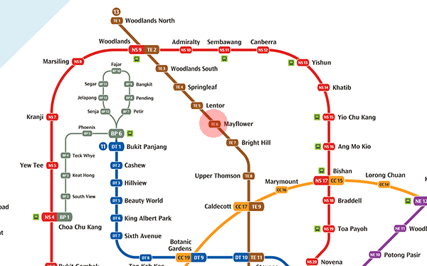 TE6 Mayflower station map