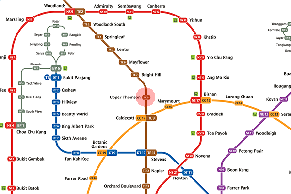 TE8 Upper Thomson station map