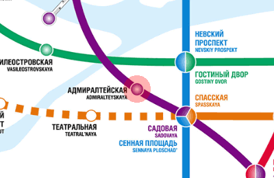 Admiralteyskaya station map