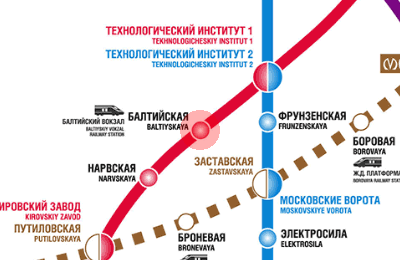 Baltiyskaya station map